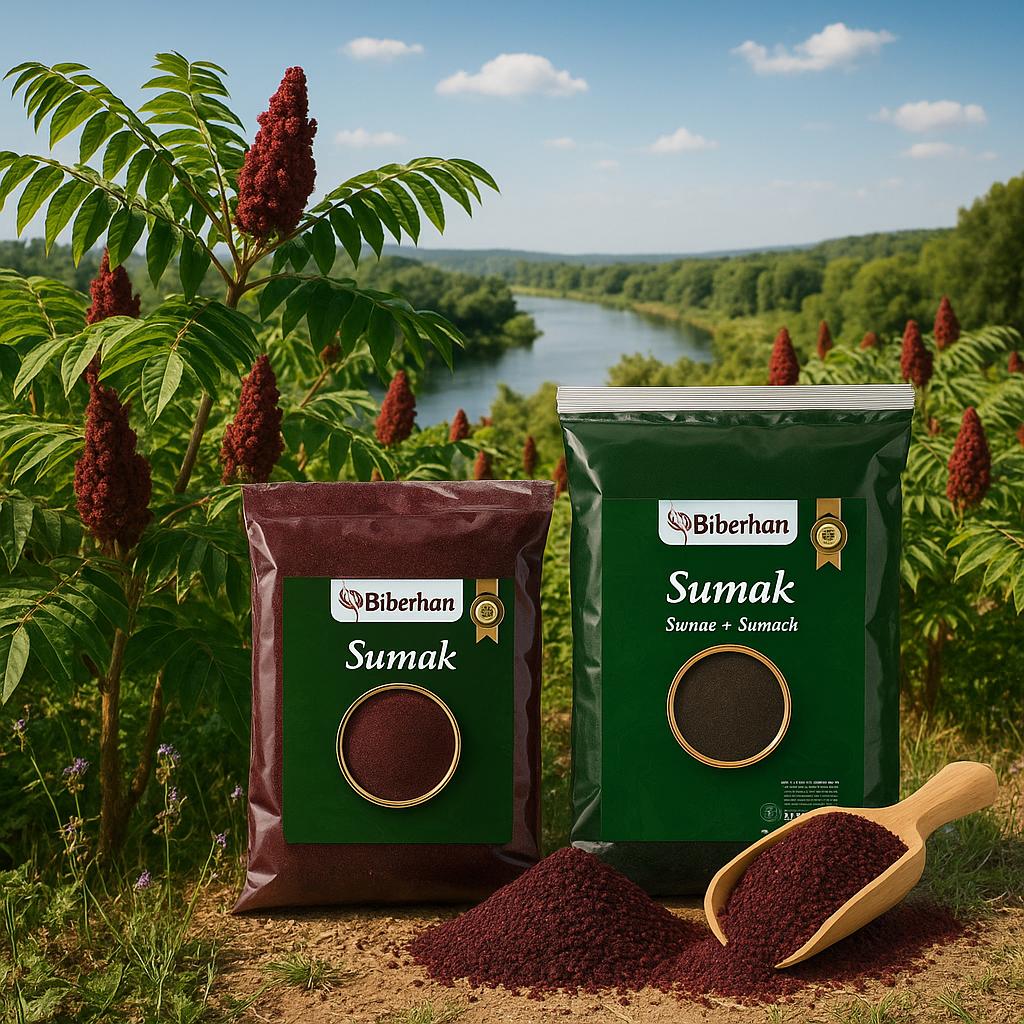 Premium Ground Sumac 500g / Turkish Sumac – Specially Produced in Gaziantep – 100% Natural, No Additives – Fruity and Sour Taste (500g) 