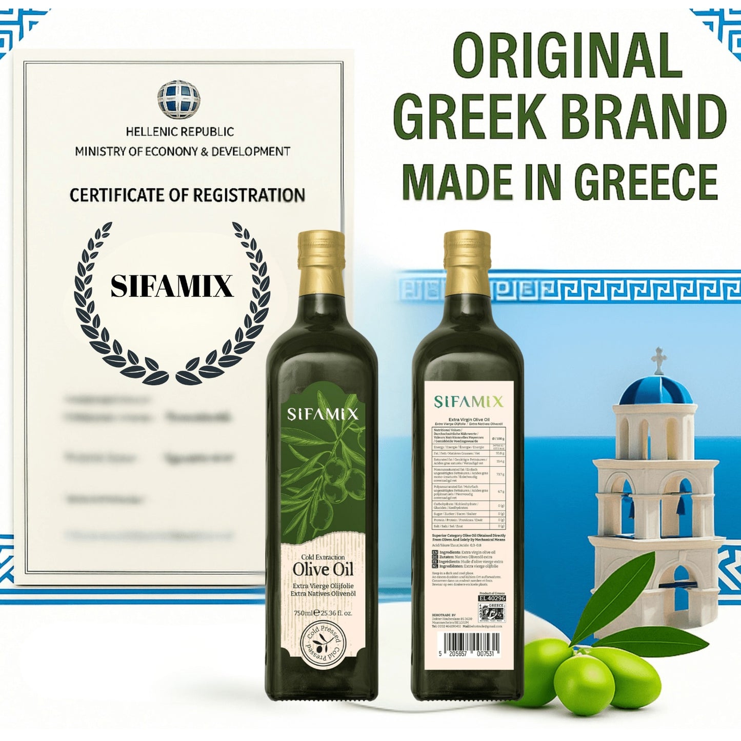 Sifamix Natives Olivenöl Extra aus Kreta 750 ml