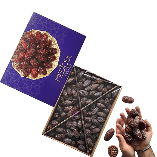 Premium Qualität Medjoul Datteln 5Kg Jumbo Xl Datteln | 100% Natürlich, Ohne Zuckerzusatz, Gesunder Snack, Energiequelle (5 Kg Medjoul Datteln)