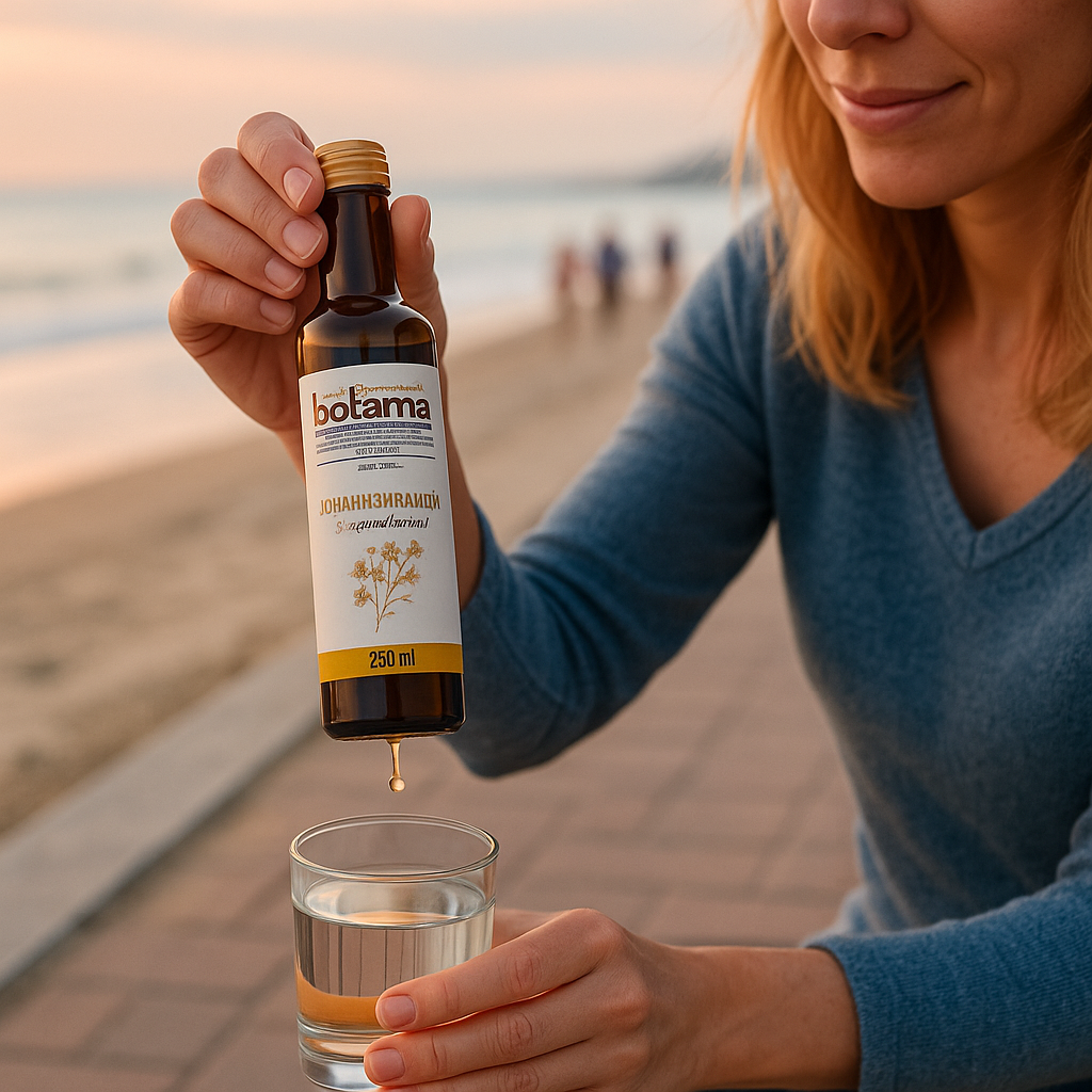 Premium kalitede 250 ml St. John's wort yağı, %100 saf, katkı maddesi içermez ve soğuk pres yöntemiyle üretilmiştir; ışıktan korunaklı cam şişede sunulmaktadır. %99 oranında gerçek St. John's wort yağı olup masaj, bakım ve gıda kullanımına uygundur. 