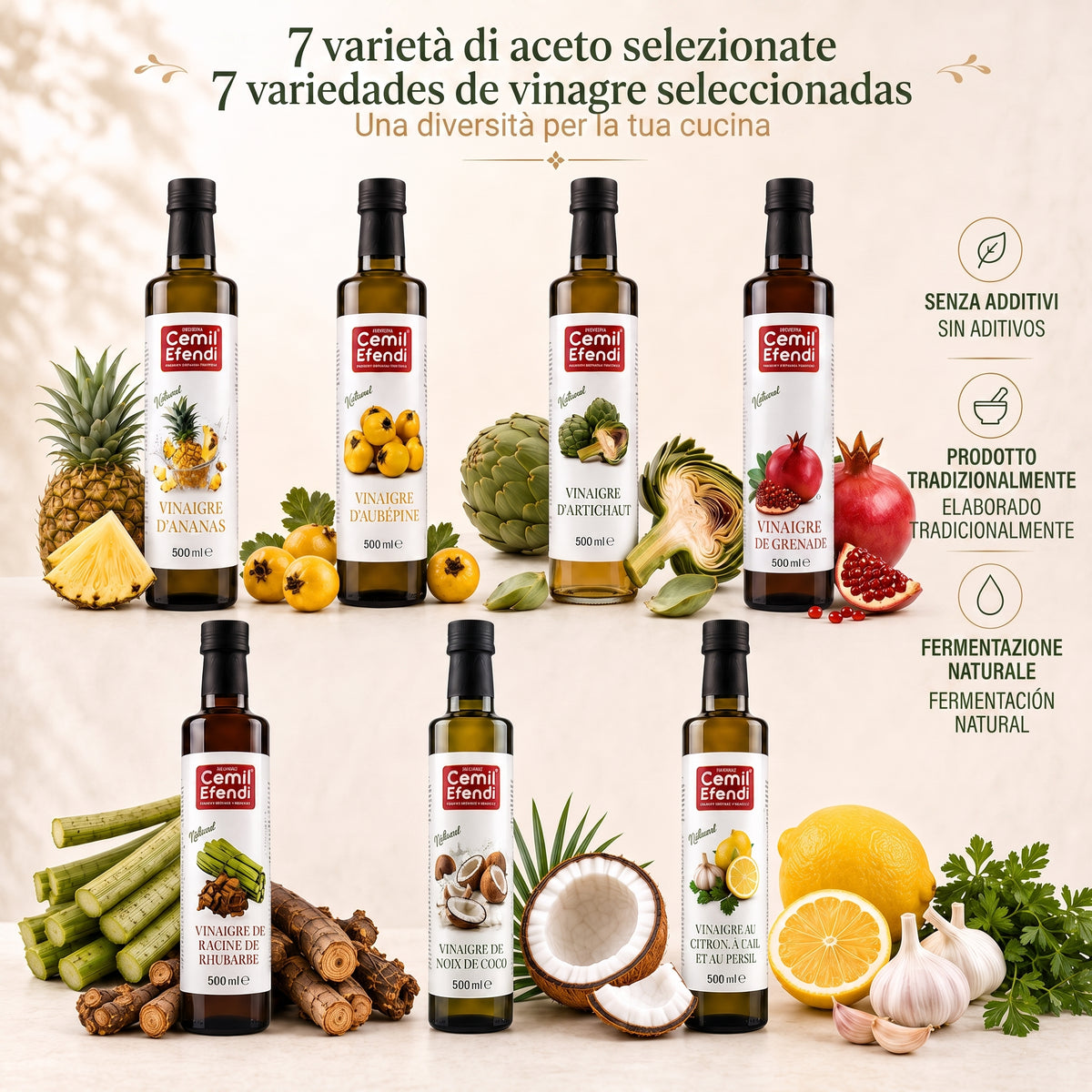 Cemil Efendi Sarımsak, Limon & Maydanoz Sirke 500 ml