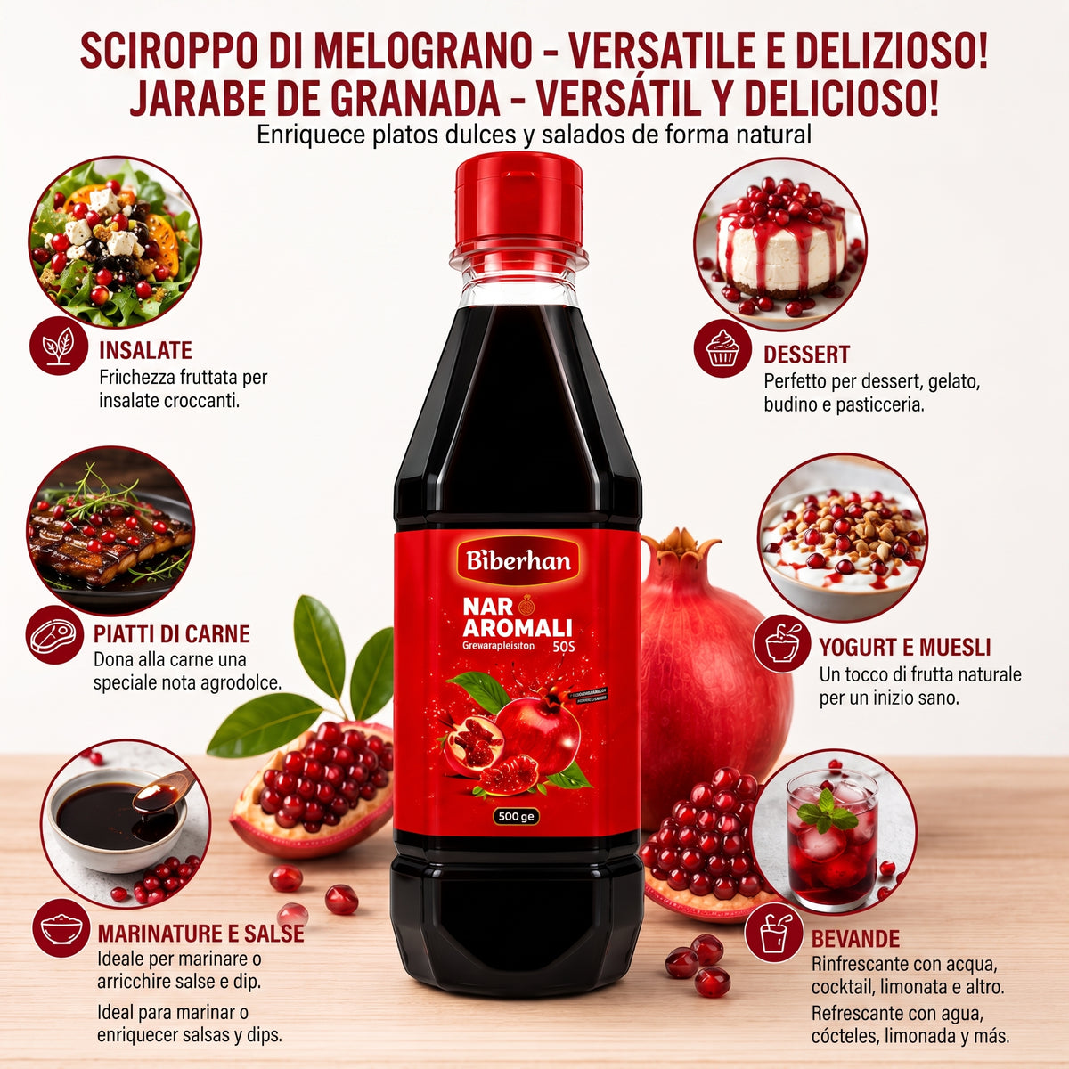Biberhan Nar Aromalı Sos 500 g