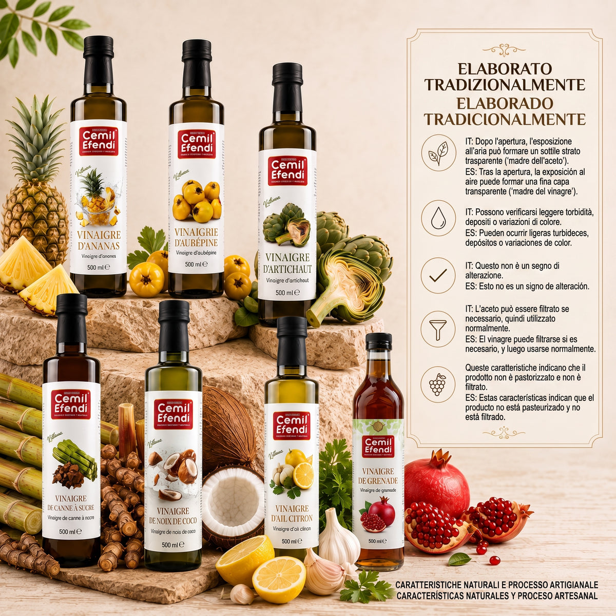 Cemil Efendi Sarımsak, Limon & Maydanoz Sirke 500 ml