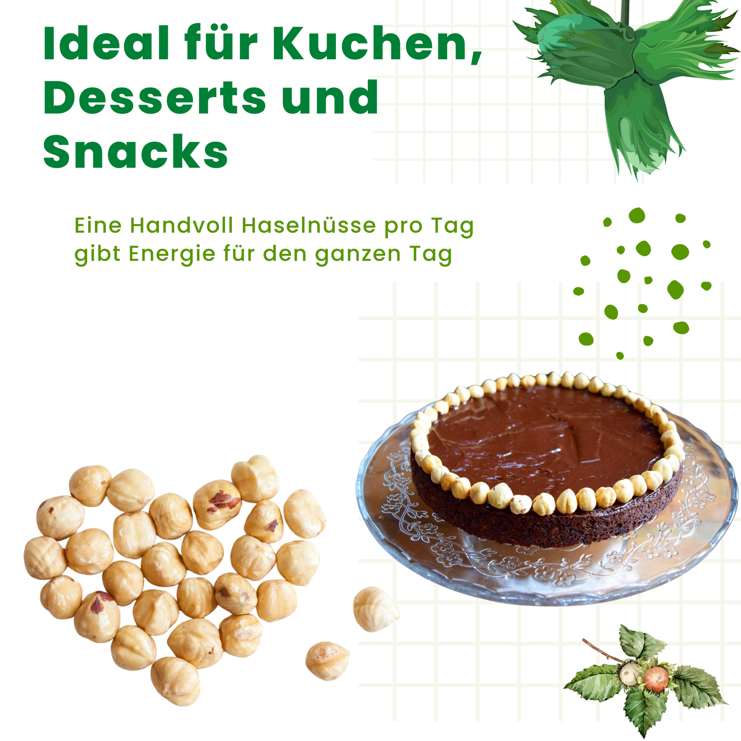 Premium Geröstete Türkische Haselnüsse 2×500g – Giresun Herkunft | Natürlich, Ungesalzen, Vegan | Hoher Protein- & Ballaststoffgehalt | Ideal zum Backen & Snacken (Geröstete Haselnüsse 2×500 g)