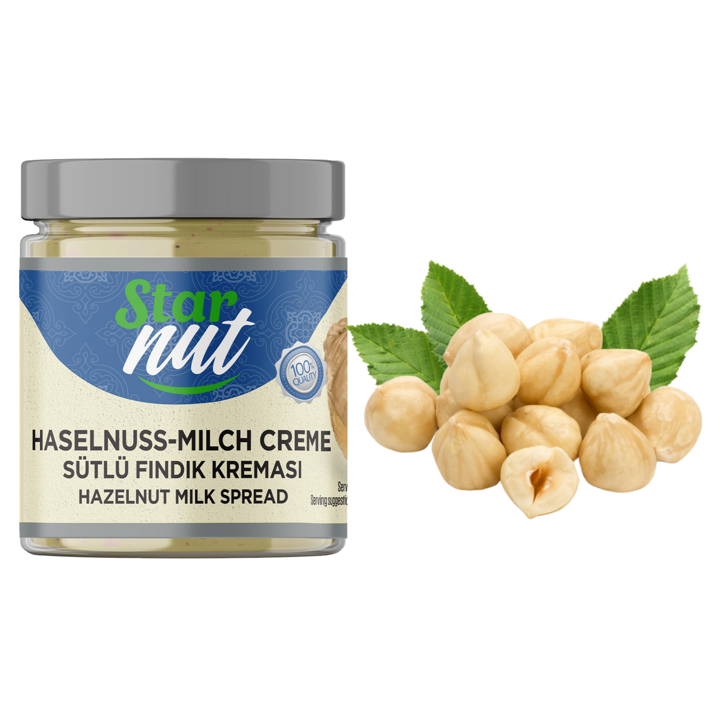 Premium Hazelnut Cream 200g – Palm Oil &amp; Glucose Free | Natural &amp; Creamy | Hazelnut cream contains 25% pure Giresun hazelnuts