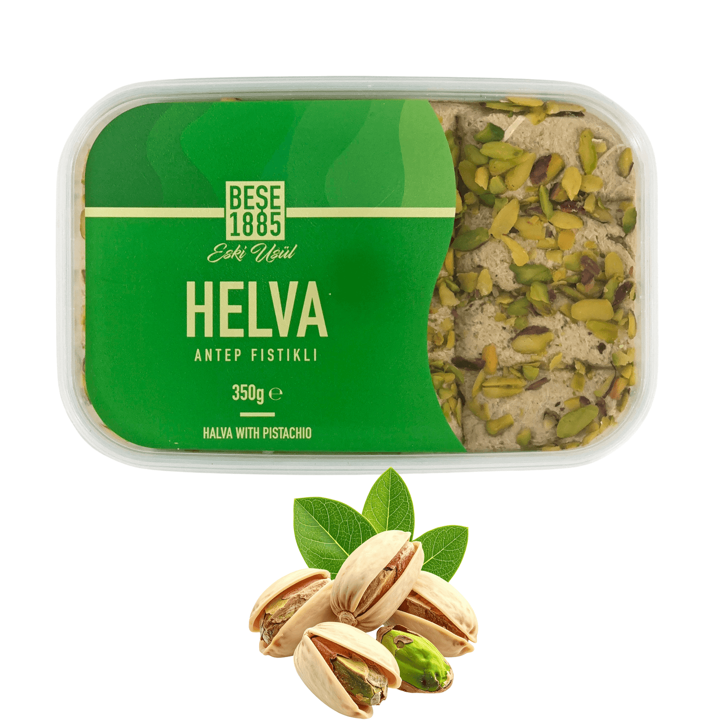 Delicious halva from Turkey, 350g – Tahini halva – 52% sesame paste – Gluten-free – No glucose syrup, palm oil &amp; artificial sweeteners – Halva, perfect for special occasions (pistachio) 