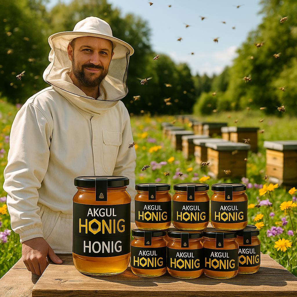 500 Gramm 100% Echter Deutscher Blütenhonig – Regional aus Velbert (NRW) – Laborgeprüft, ohne Zusätze & naturbelassen, Premium Qualität echter Honig im Glas, direkt vom Imker (500 Gramm)