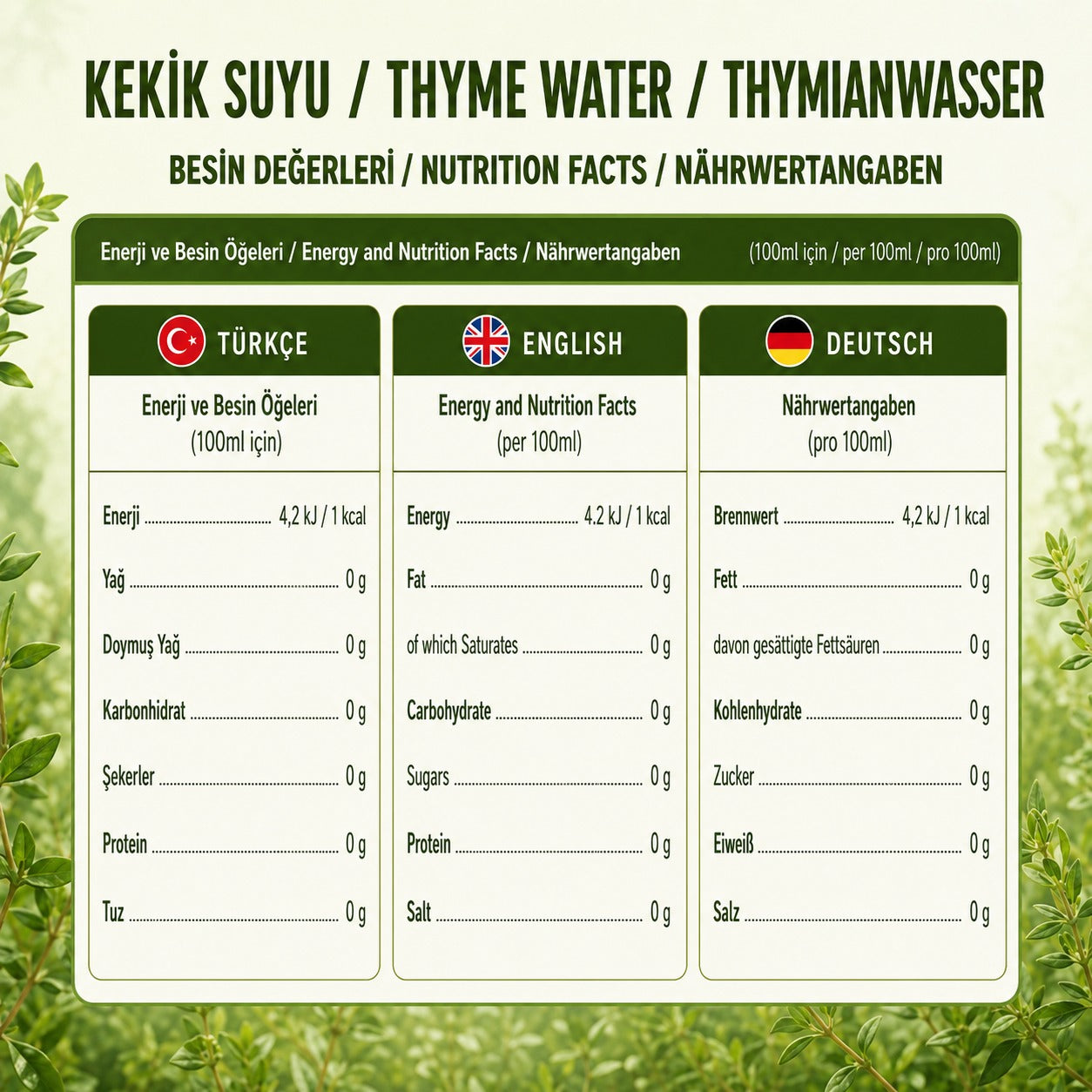Kekik suyu 1 L