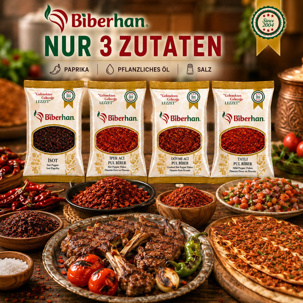 Biberhan Gaziantep Tatlı Biber Pul 250 g