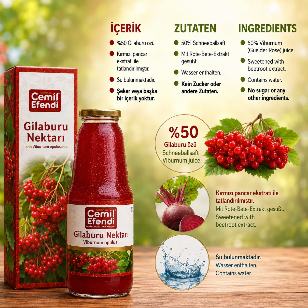 Gilaburu Nektarı 1 L