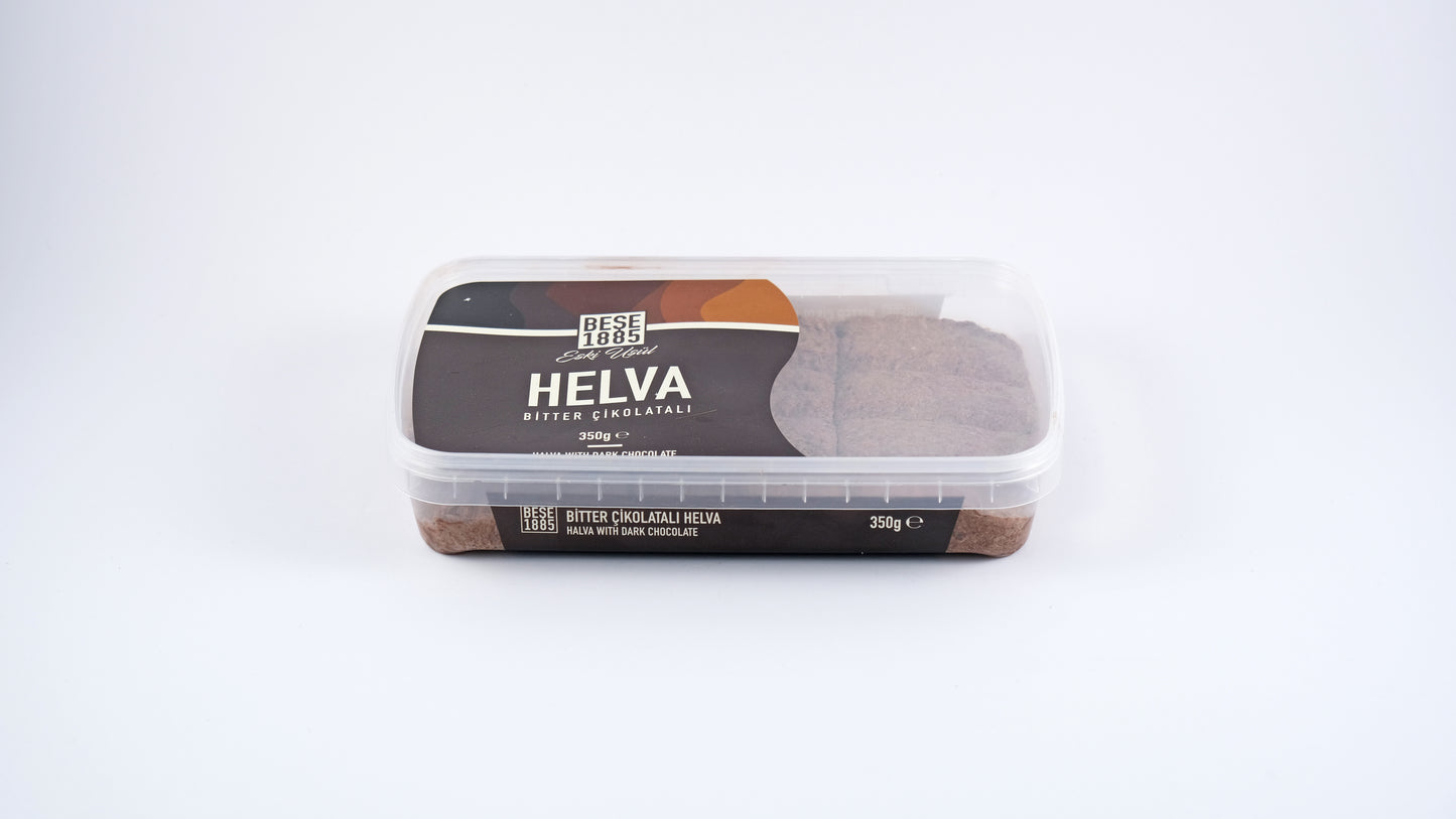 Delicious halva from Turkey 350g – Tahini halva – 52% sesame paste – Gluten-free – No glucose syrup, palm oil &amp; artificial sweeteners – Halva, perfect for special occasions (dark chocolate) 