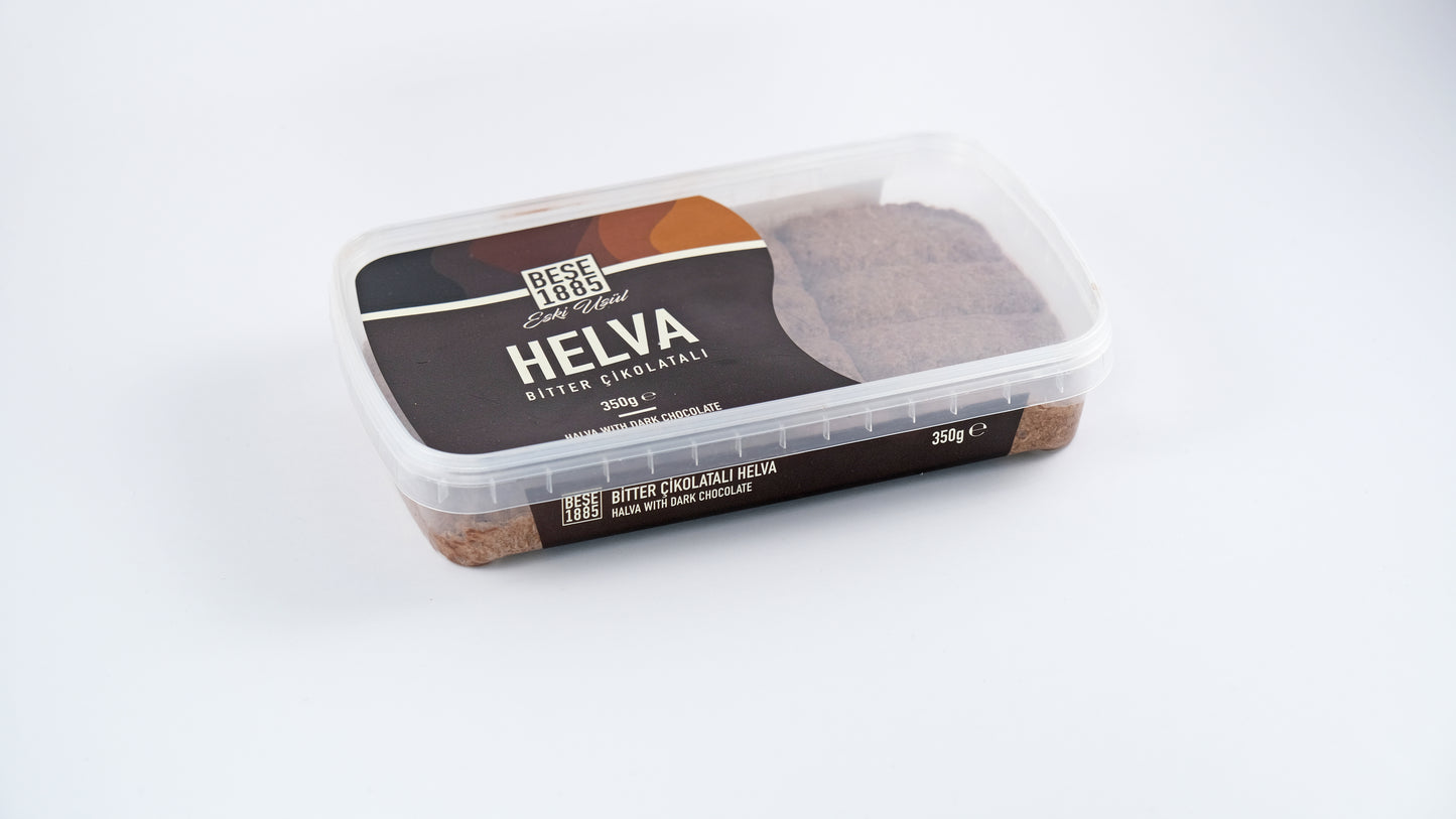 Delicious halva from Turkey 350g – Tahini halva – 52% sesame paste – Gluten-free – No glucose syrup, palm oil &amp; artificial sweeteners – Halva, perfect for special occasions (dark chocolate) 