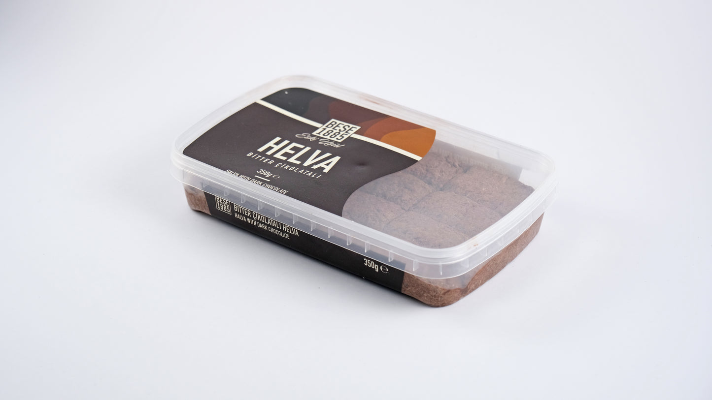 Delicious halva from Turkey 350g – Tahini halva – 52% sesame paste – Gluten-free – No glucose syrup, palm oil &amp; artificial sweeteners – Halva, perfect for special occasions (dark chocolate) 