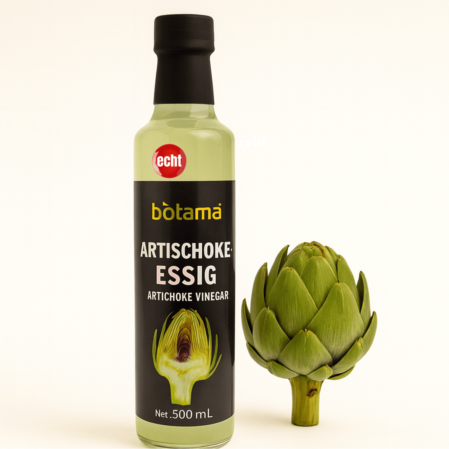 Premium Qualität Artischockenessig 500ml – Mit 20% echter Artischocke – kombiniert mit 100% naturreinem Essig – ohne jegliche Zusätze – natürliche Fermentation (500 Ml, Artischockenessig)