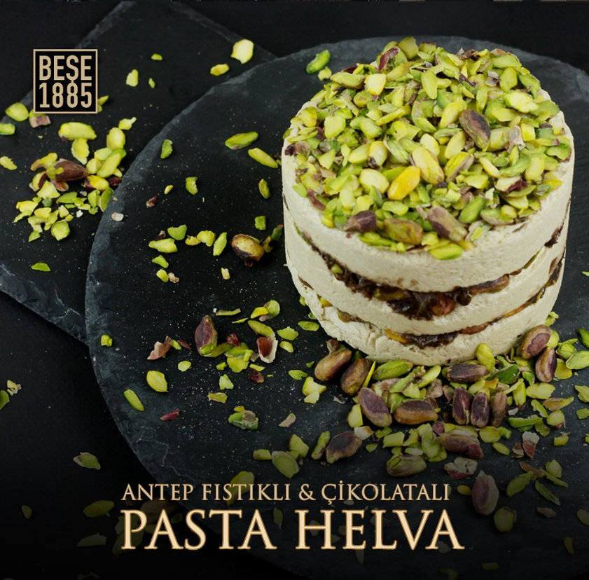 Delicious halva from Turkey, 450g – Special cake-shaped halva, tahini halva – 52% sesame paste – Gluten-free – No glucose syrup, palm oil &amp; artificial sweeteners – Halva (pistachio &amp; chocolate) 