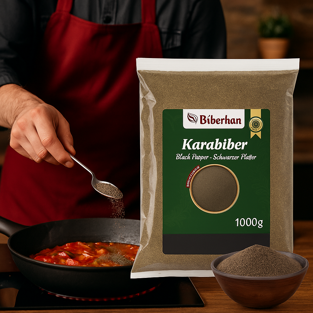 1000g Premium Black Pepper/Turkish Carob Pepper – Specially Produced in the UNESCO Gastronomic City of Gaziantep – 100% Natural, No Additives &amp; Intense Flavor 