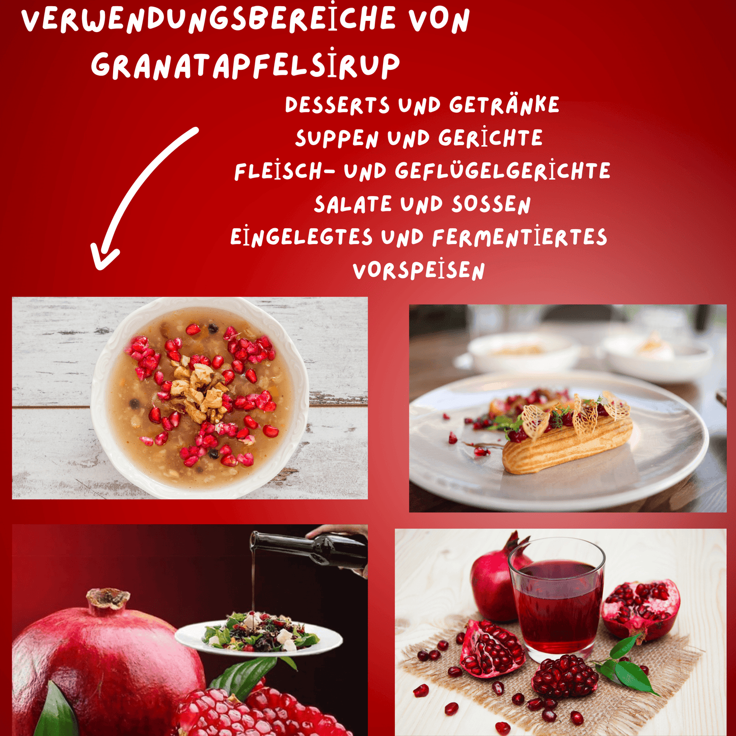 XXL Aile Boyu Nar Şurubu 1000g – Nar Sosu, Vegan | Geleneksel Yöntemlerle Üretilmiş – Salatalar, Marinatlar, İçecekler, Tatlılar ve Soslar İçin Mükemmel - Nar Eksisi (1000g Nar Sosu) 