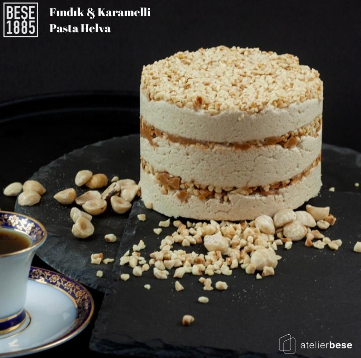Delicious halva from Turkey, 450g – Special cake-shaped halva, tahini halva – 52% sesame paste – Gluten-free – No glucose syrup, palm oil &amp; artificial sweeteners – Halva (caramel &amp; hazelnut) 